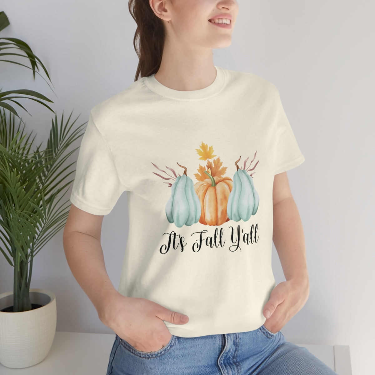 It's Fall Y'all Pumpkin Gourd Unisex Jersey Short Sleeve Tee XS-4XL