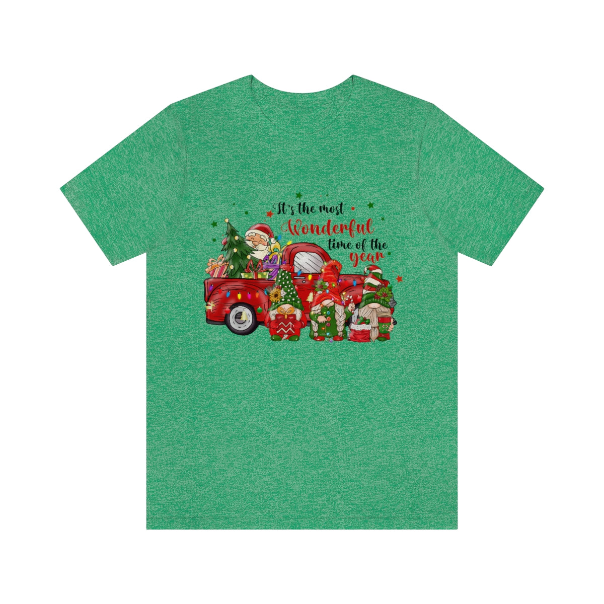 It's the Most Wonderful Time of the Year Santa Gnome Unisex Jersey Short Sleeve Tee S-3XL