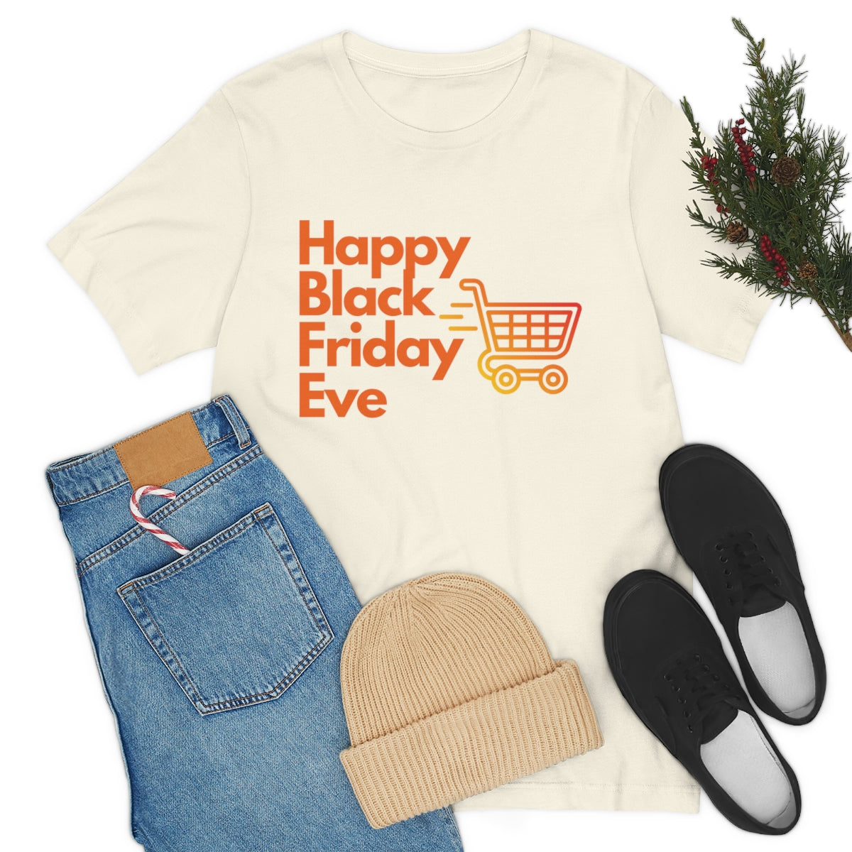 Happy Black Friday Eve Thanksgiving Unisex Jersey Short Sleeve Tee S-3XL