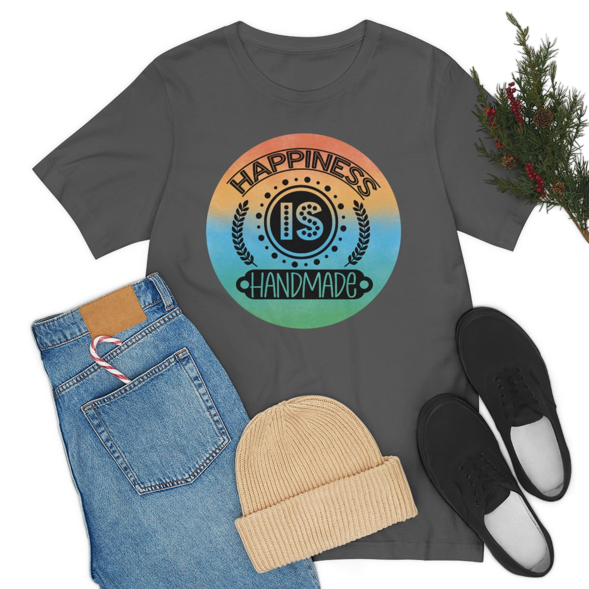 Happiness is Handmade Ombre Unisex Jersey Short Sleeve Tee S-3XL