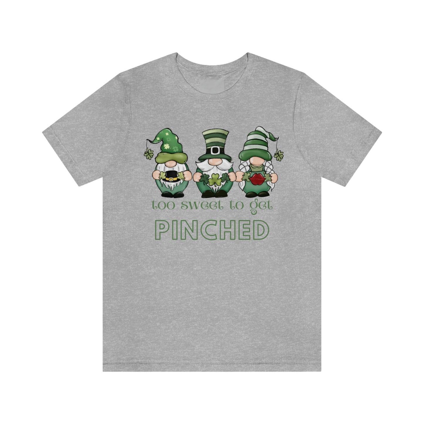 Too Sweet to Get Pinched St. Patrick's Day Gnome Unisex Jersey Short Sleeve Tee S-3XL