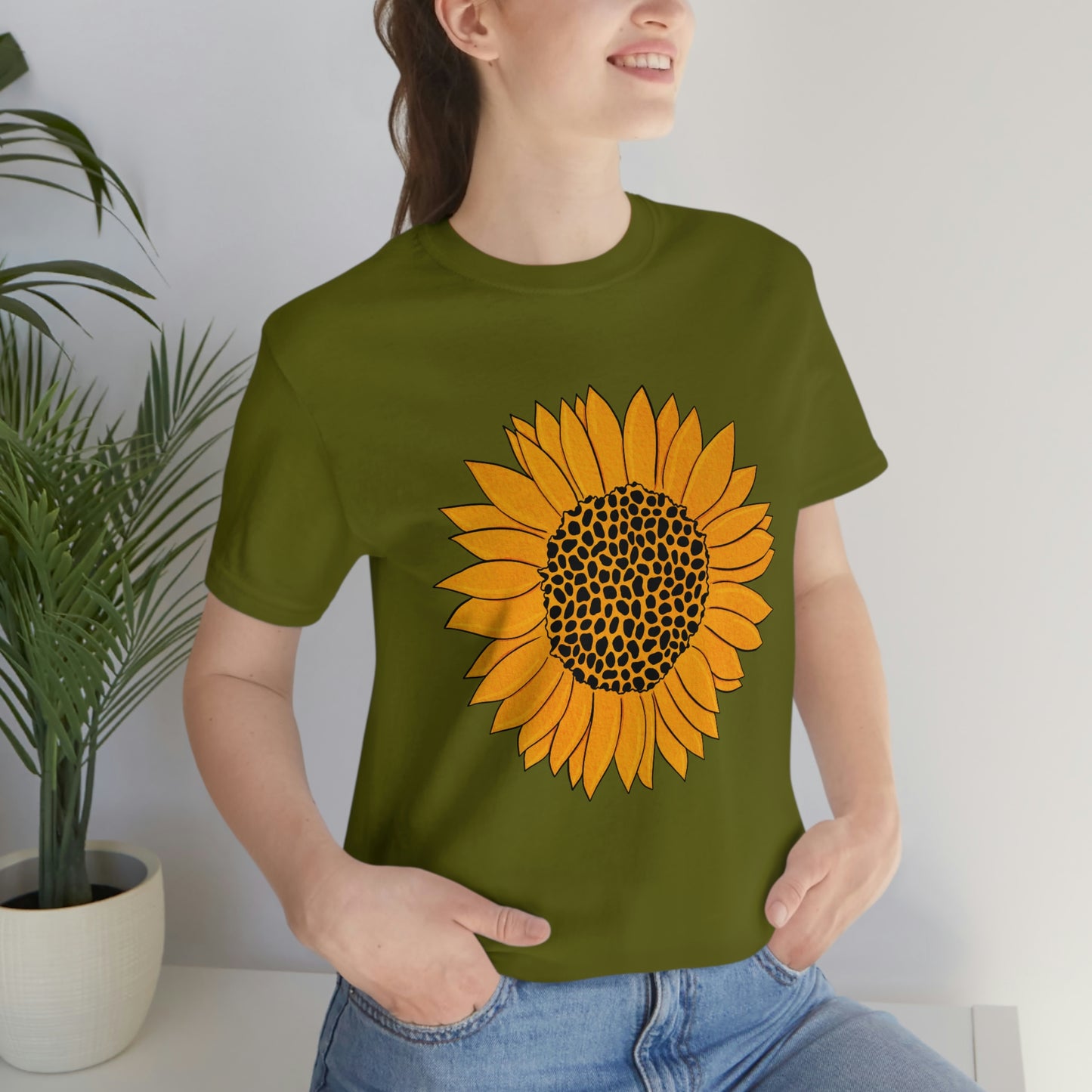 Sunny Sunflower Fall Unisex Jersey Short Sleeve Tee S-3XL