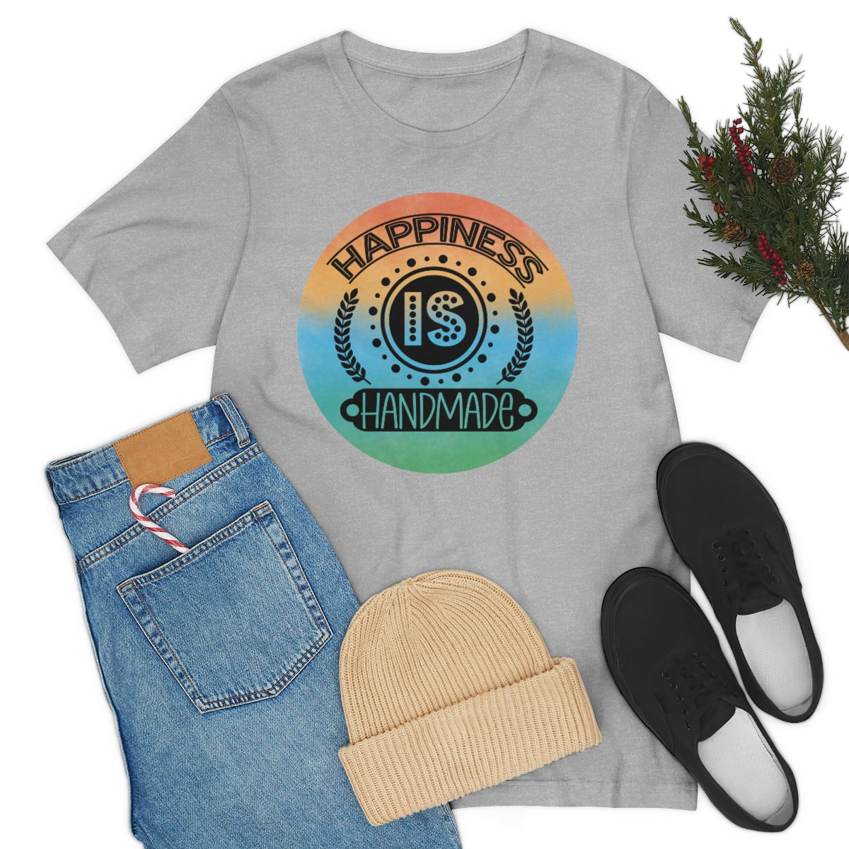 Happiness is Handmade Ombre Unisex Jersey Short Sleeve Tee S-3XL