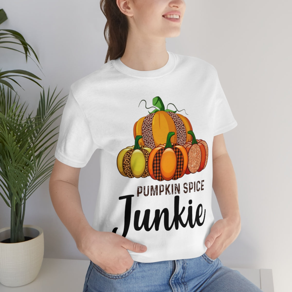 Pumpkin Spice Junkie Fall Unisex Jersey Short Sleeve Tee S-3XL