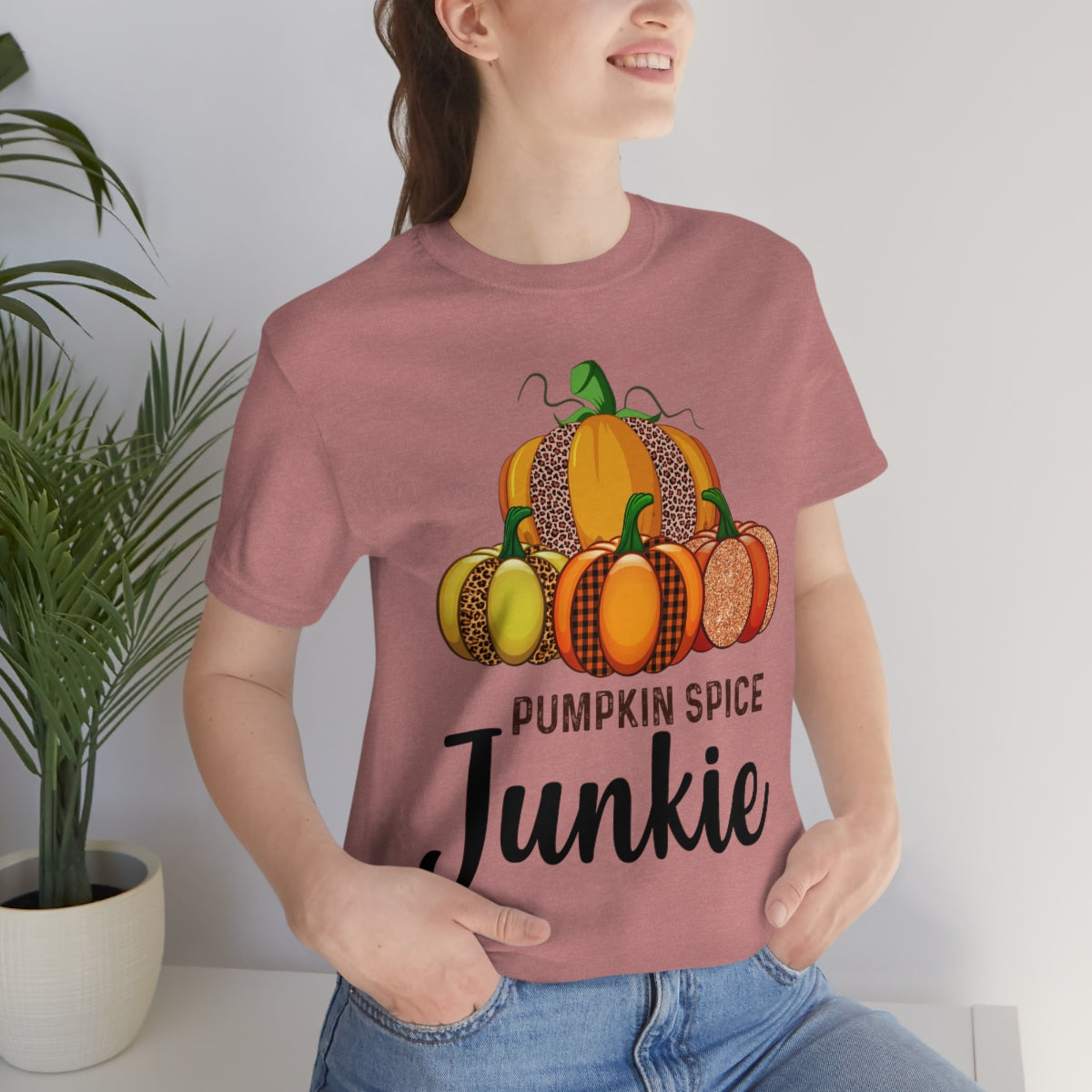 Pumpkin Spice Junkie Fall Unisex Jersey Short Sleeve Tee S-3XL