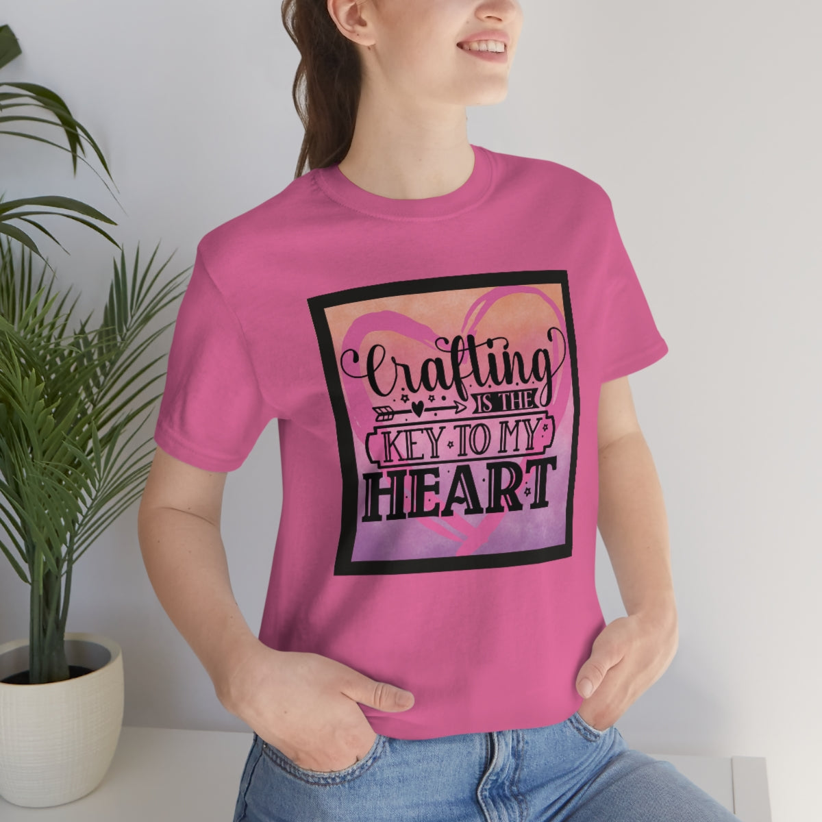 Crafting is the Key to My Heart Unisex Jersey Short Sleeve Tee S-3XL