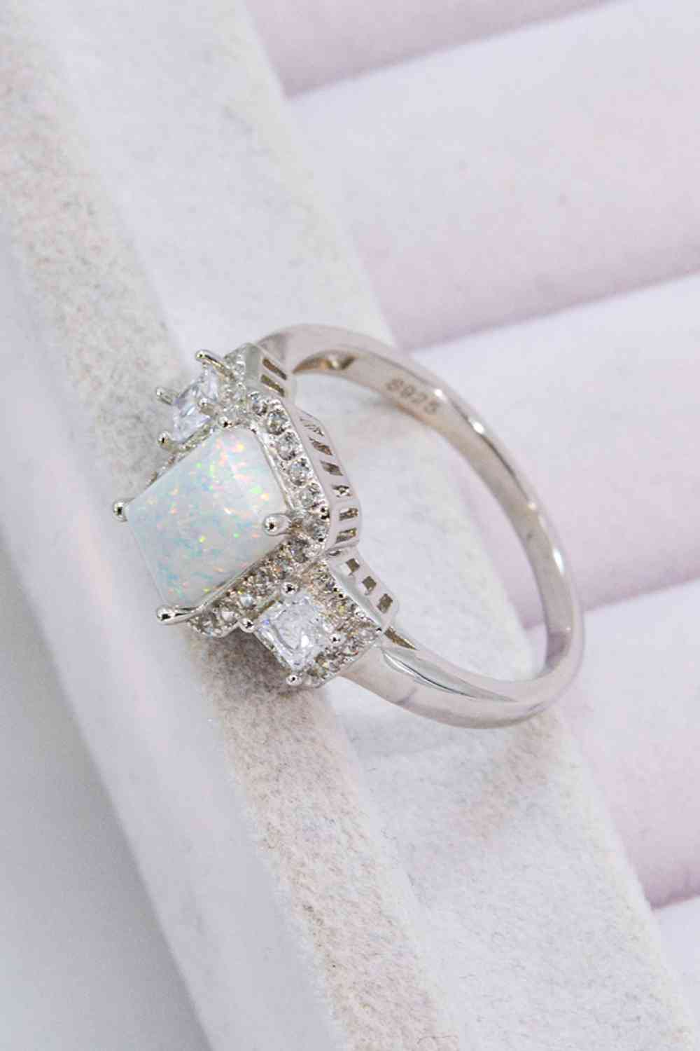 Tell A Story Opal Ring Sterling Silver Sizes 6-10