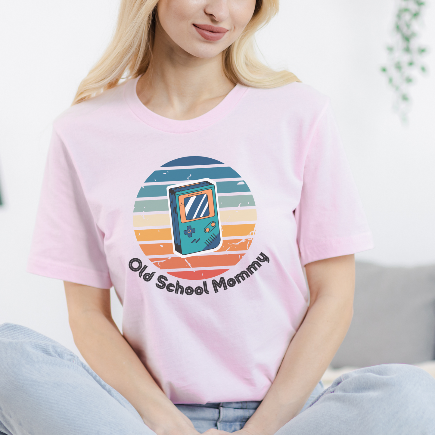 Old School Mommy Retro Gaming Unisex Jersey Short Sleeve Tee Small-3XL