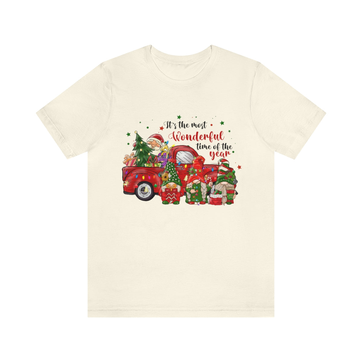 It's the Most Wonderful Time of the Year Santa Gnome Unisex Jersey Short Sleeve Tee S-3XL