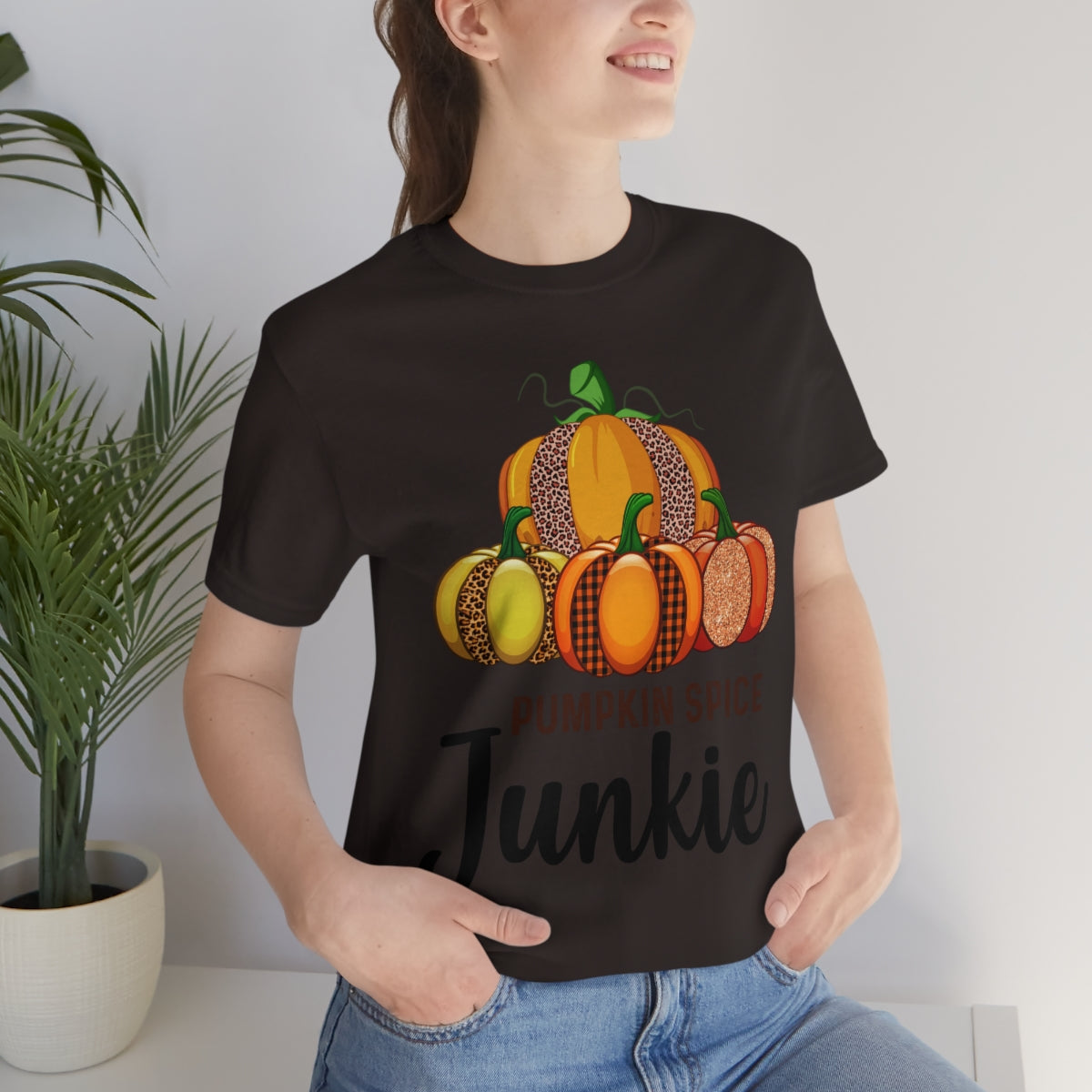 Pumpkin Spice Junkie Fall Unisex Jersey Short Sleeve Tee S-3XL