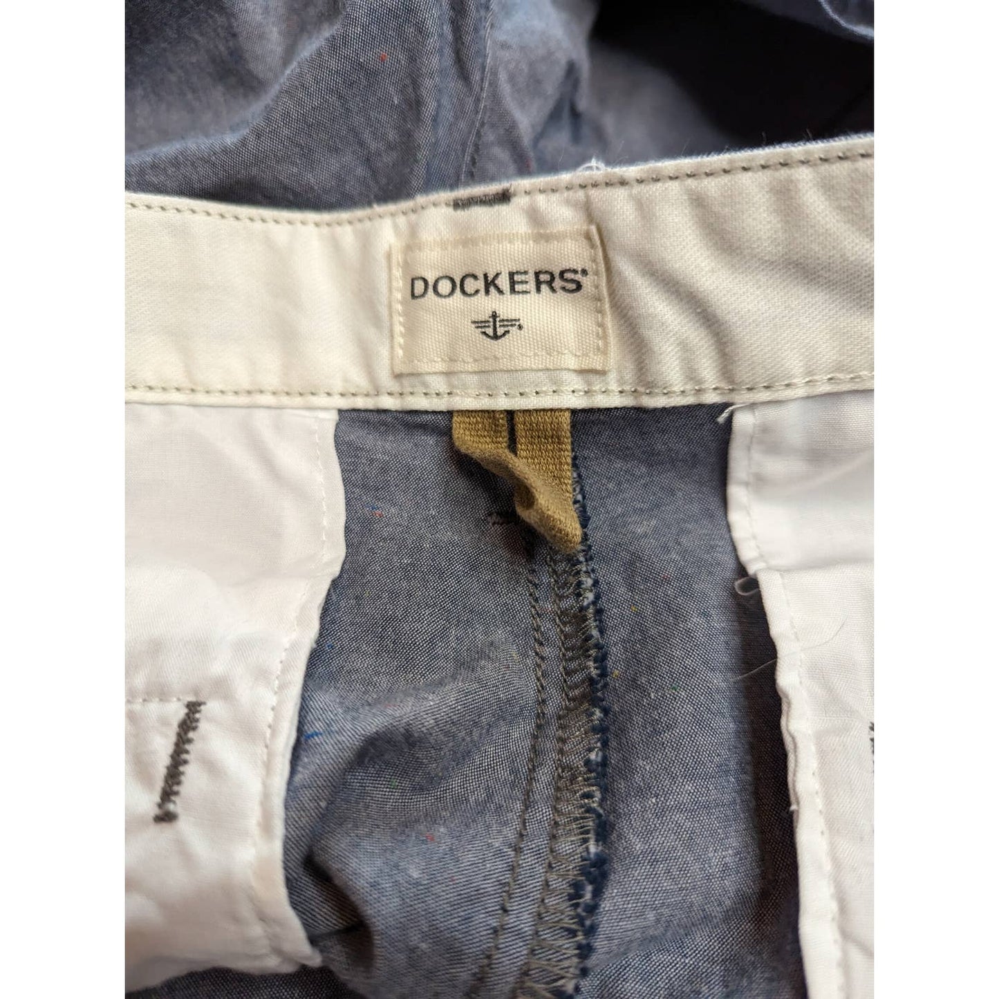 DOCKERS Gray Men's Chino Casual Golf Shorts Size 36
