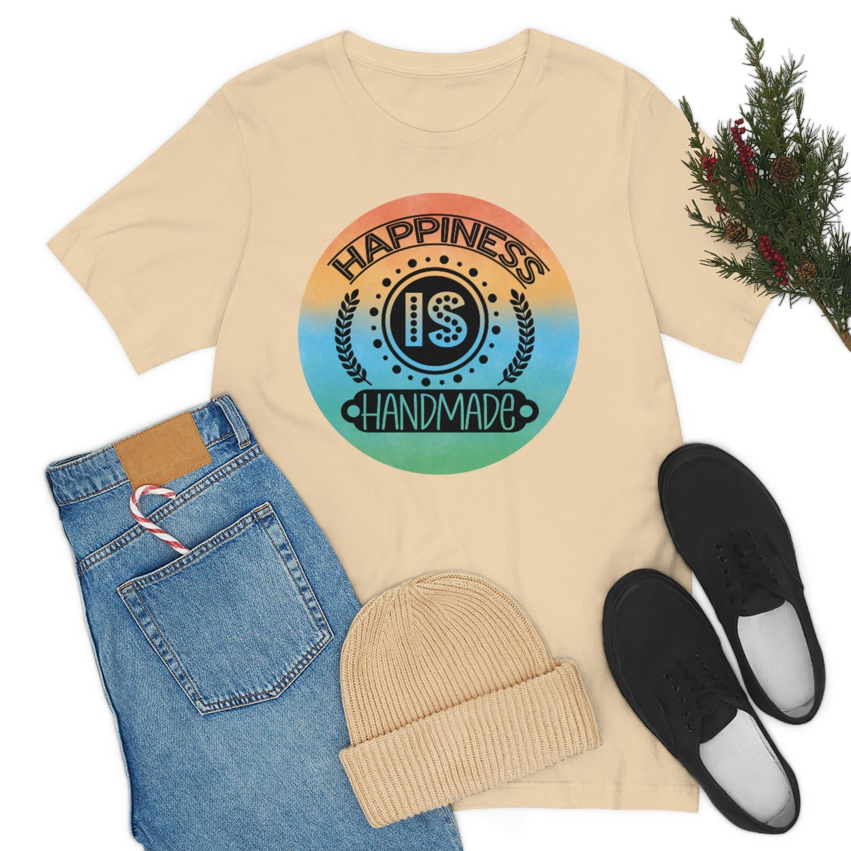 Happiness is Handmade Ombre Unisex Jersey Short Sleeve Tee S-3XL