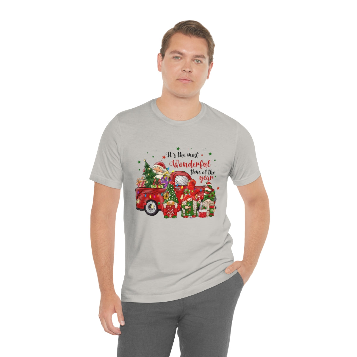 It's the Most Wonderful Time of the Year Santa Gnome Unisex Jersey Short Sleeve Tee S-3XL