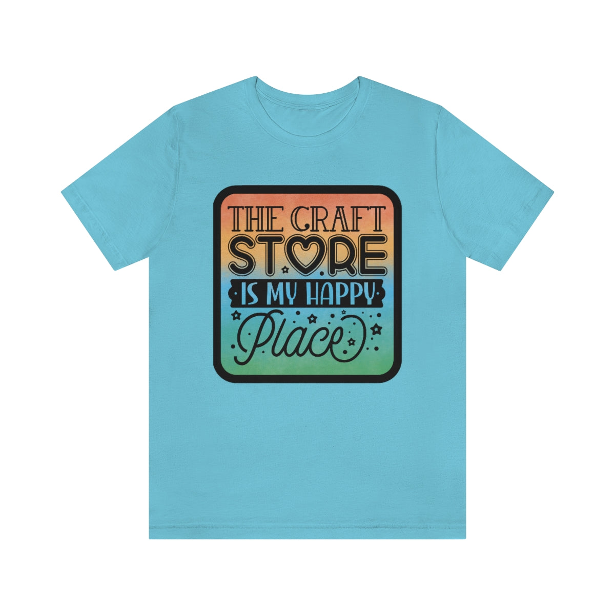 The Craft Store is My Happy Place Ombre Unisex Jersey Short Sleeve Tee S-3xl