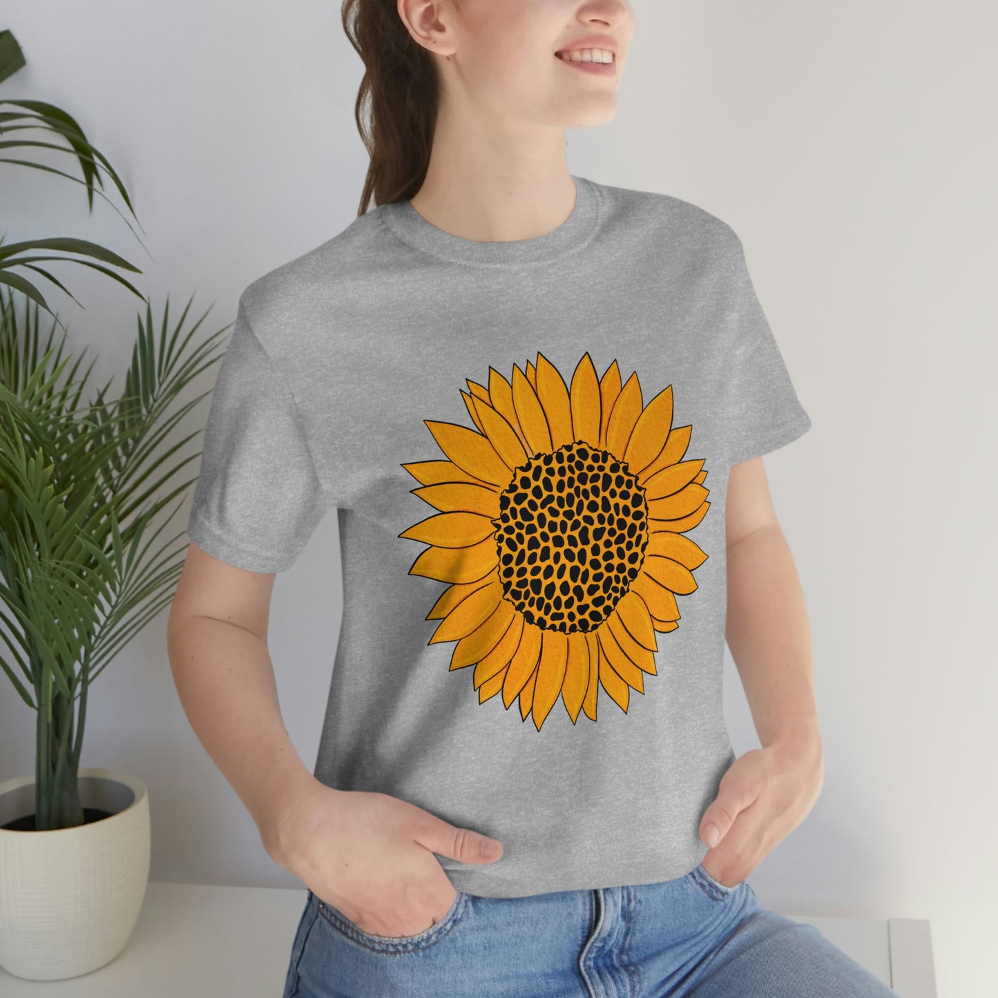 Sunny Sunflower Fall Unisex Jersey Short Sleeve Tee S-3XL