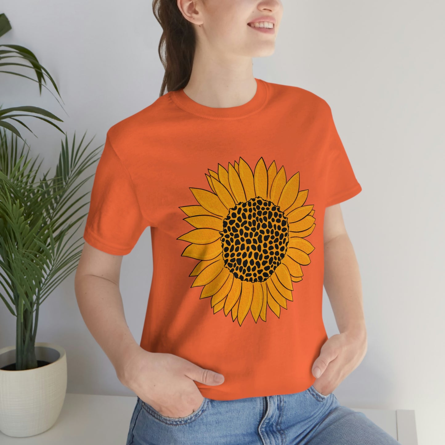 Sunny Sunflower Fall Unisex Jersey Short Sleeve Tee S-3XL