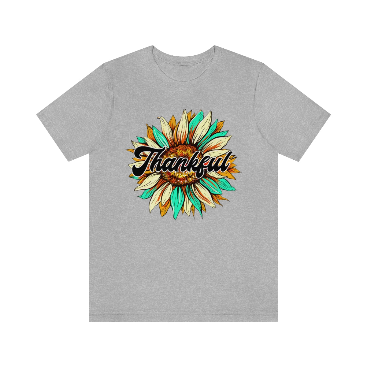 Thankful Western Sunflower Unisex Jersey Short Sleeve Tee S-3XL