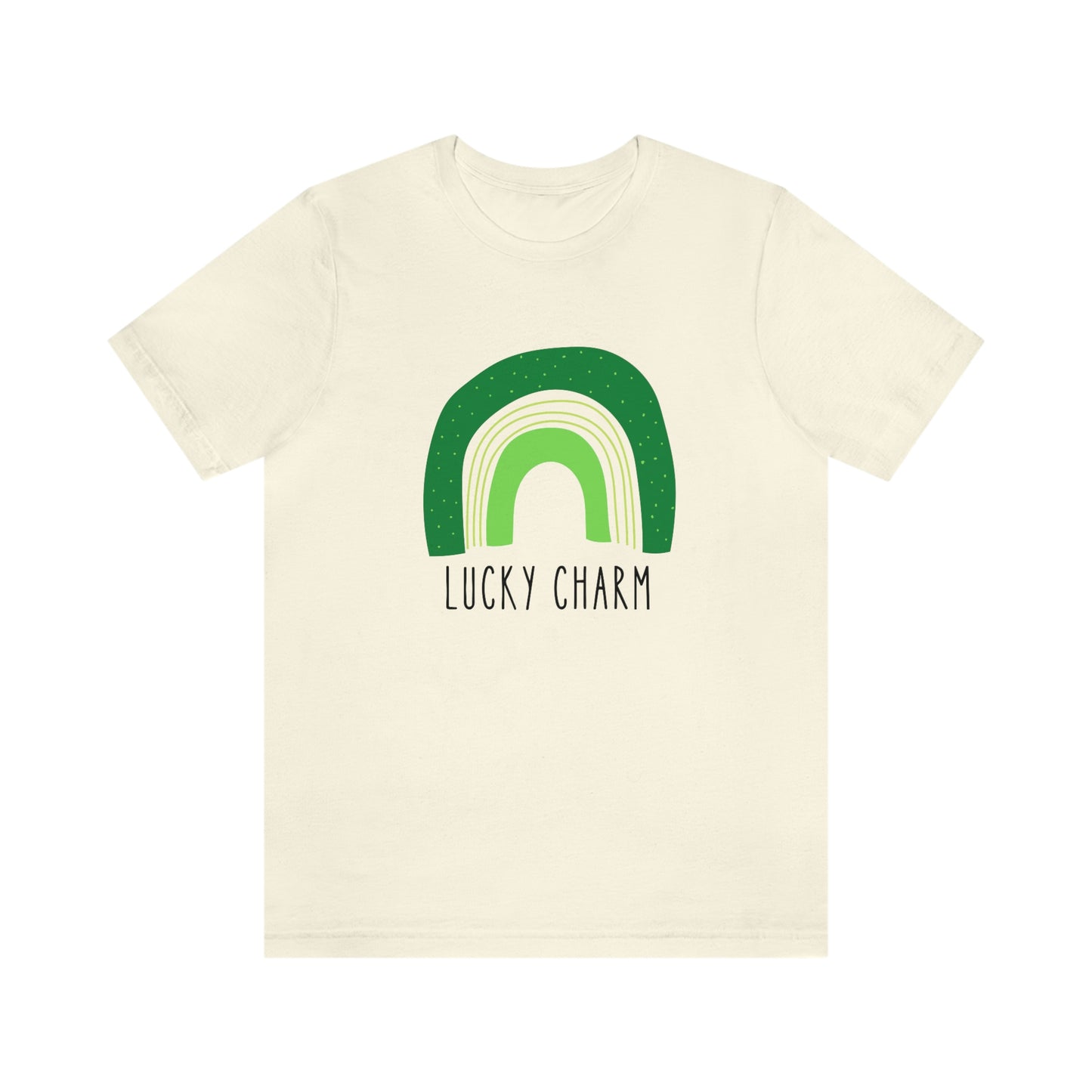 Lucky Charm Green Boho Rainbow St. Patrick's Day Unisex Jersey Short Sleeve Tee Small-3XL