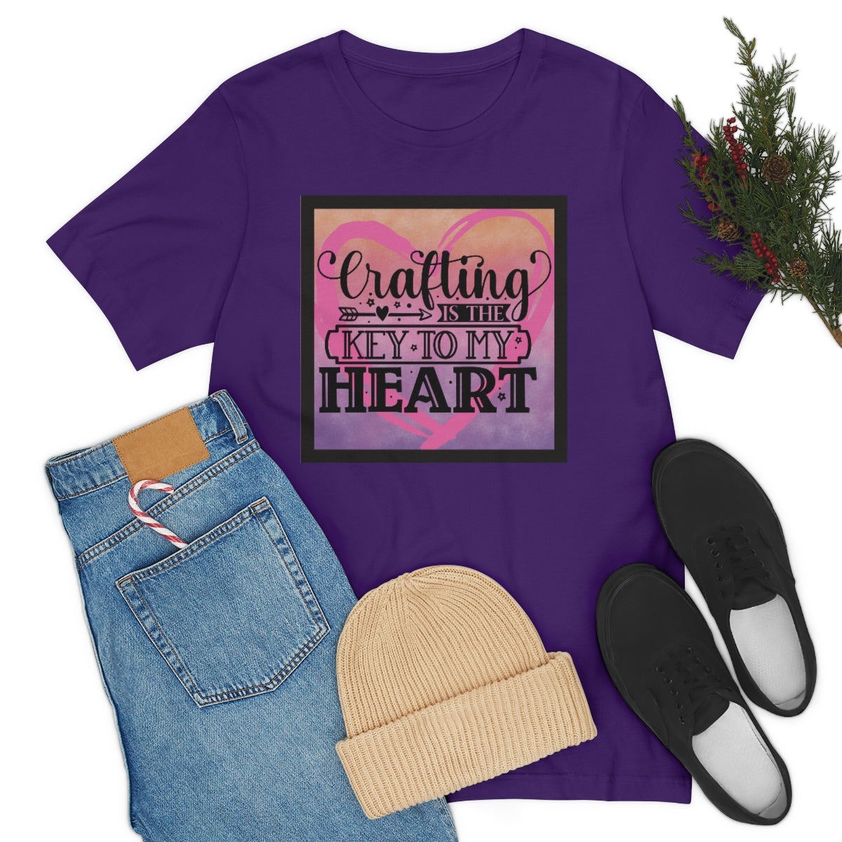 Crafting is the Key to My Heart Unisex Jersey Short Sleeve Tee S-3XL