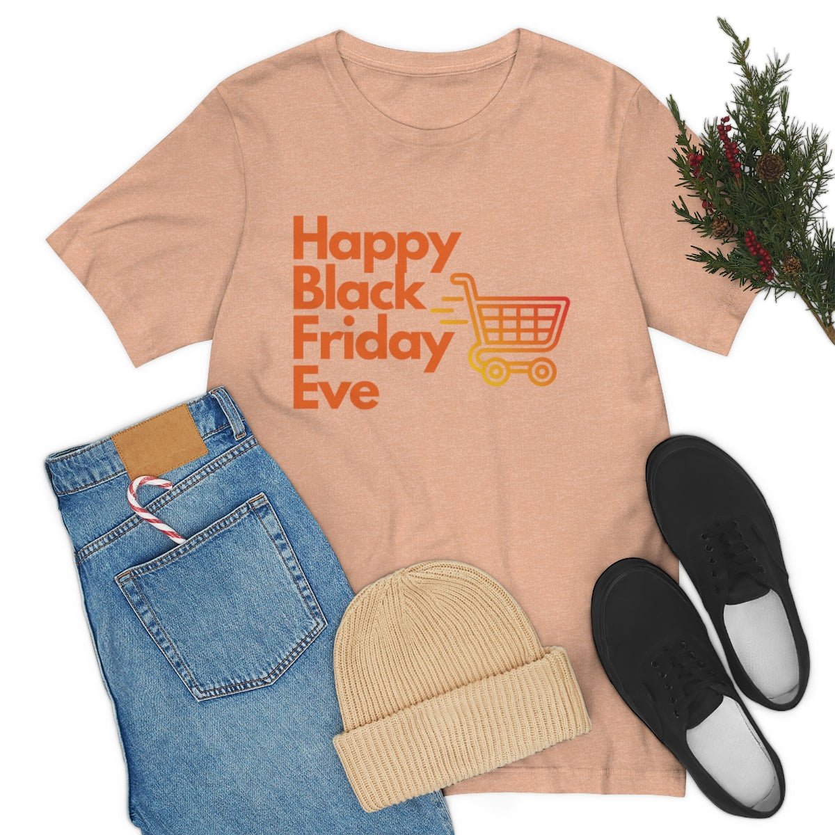 Happy Black Friday Eve Thanksgiving Unisex Jersey Short Sleeve Tee S-3XL