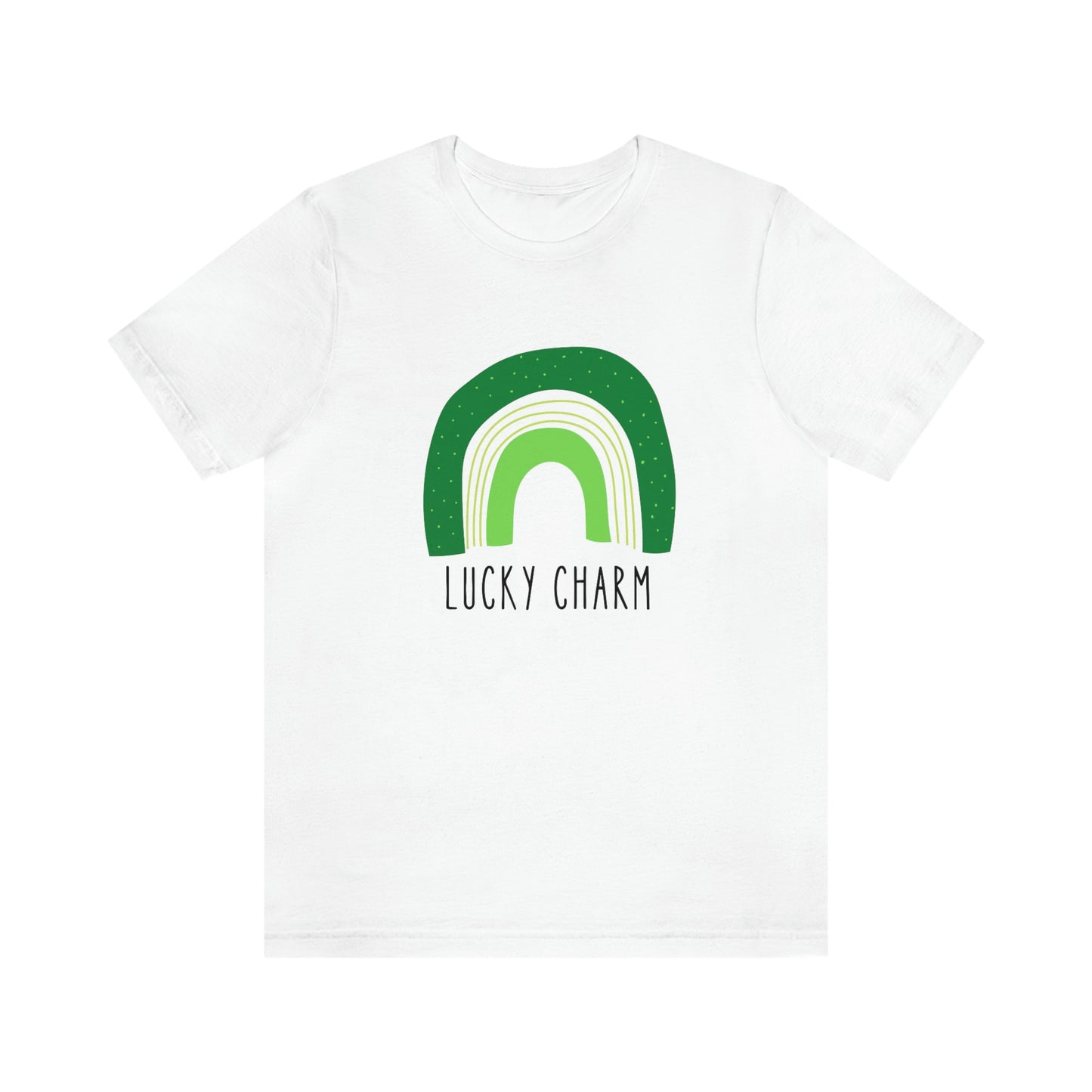 Lucky Charm Green Boho Rainbow St. Patrick's Day Unisex Jersey Short Sleeve Tee Small-3XL
