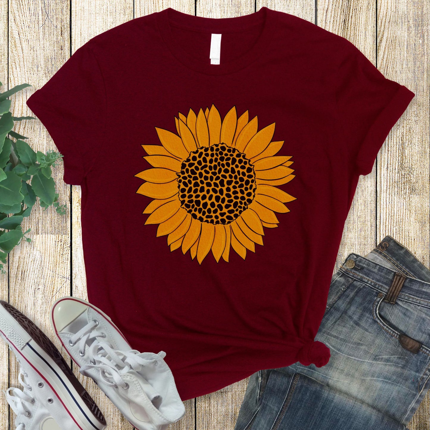 Sunny Sunflower Fall Unisex Jersey Short Sleeve Tee S-3XL