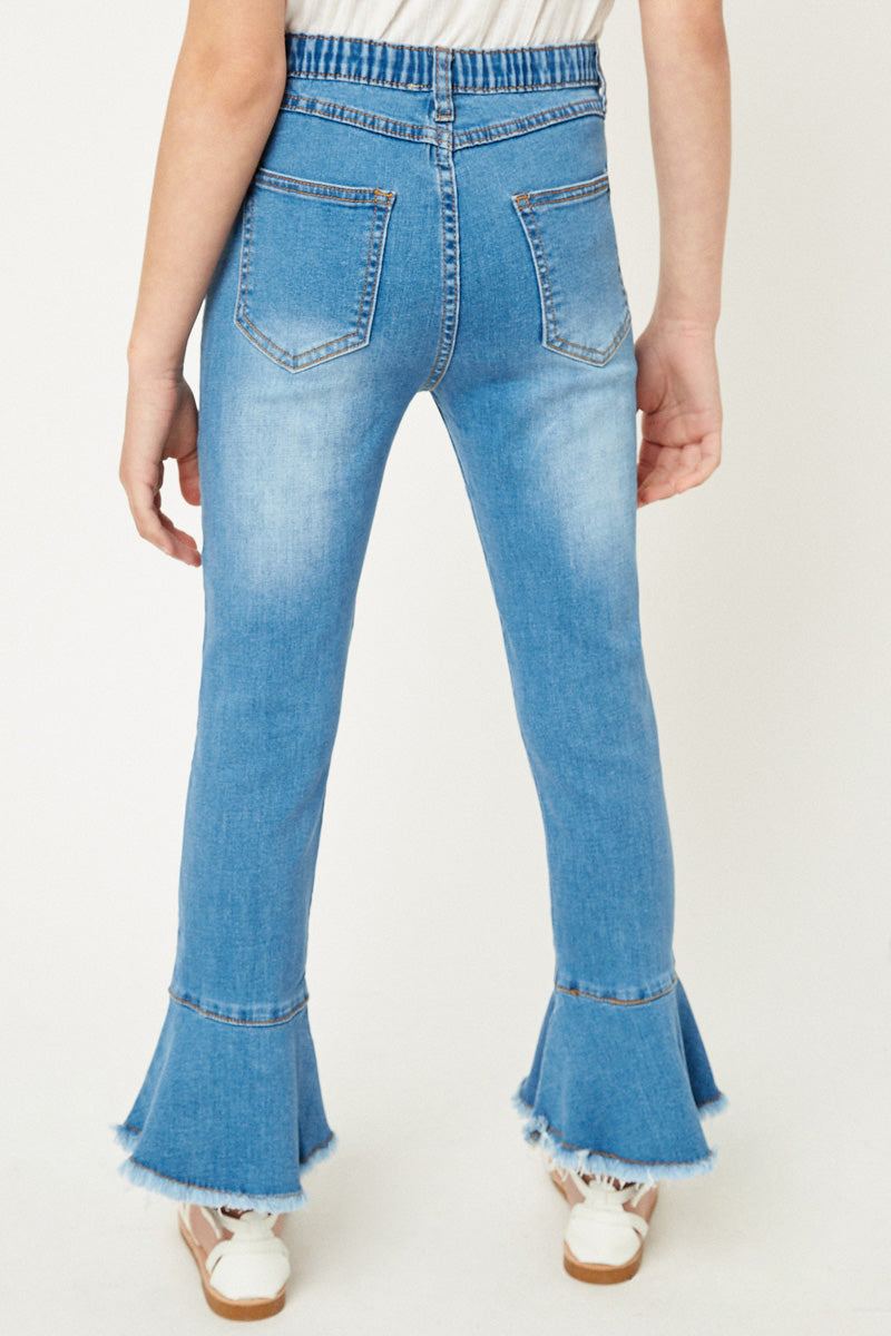 Farah Distressed Cropped Filrly Flare Jeans girls S-XL