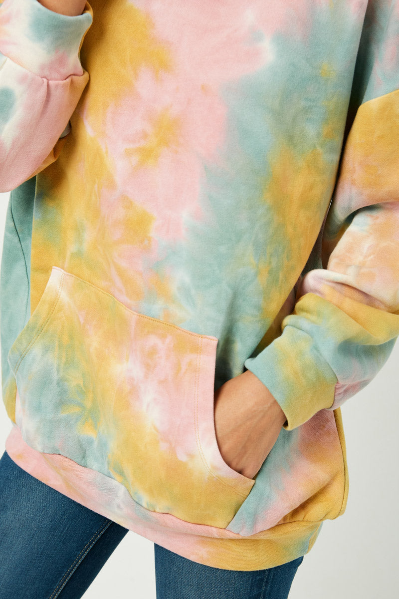 Harmony Misses Oversized Tie Dye Hooded Sweatshirt S-L