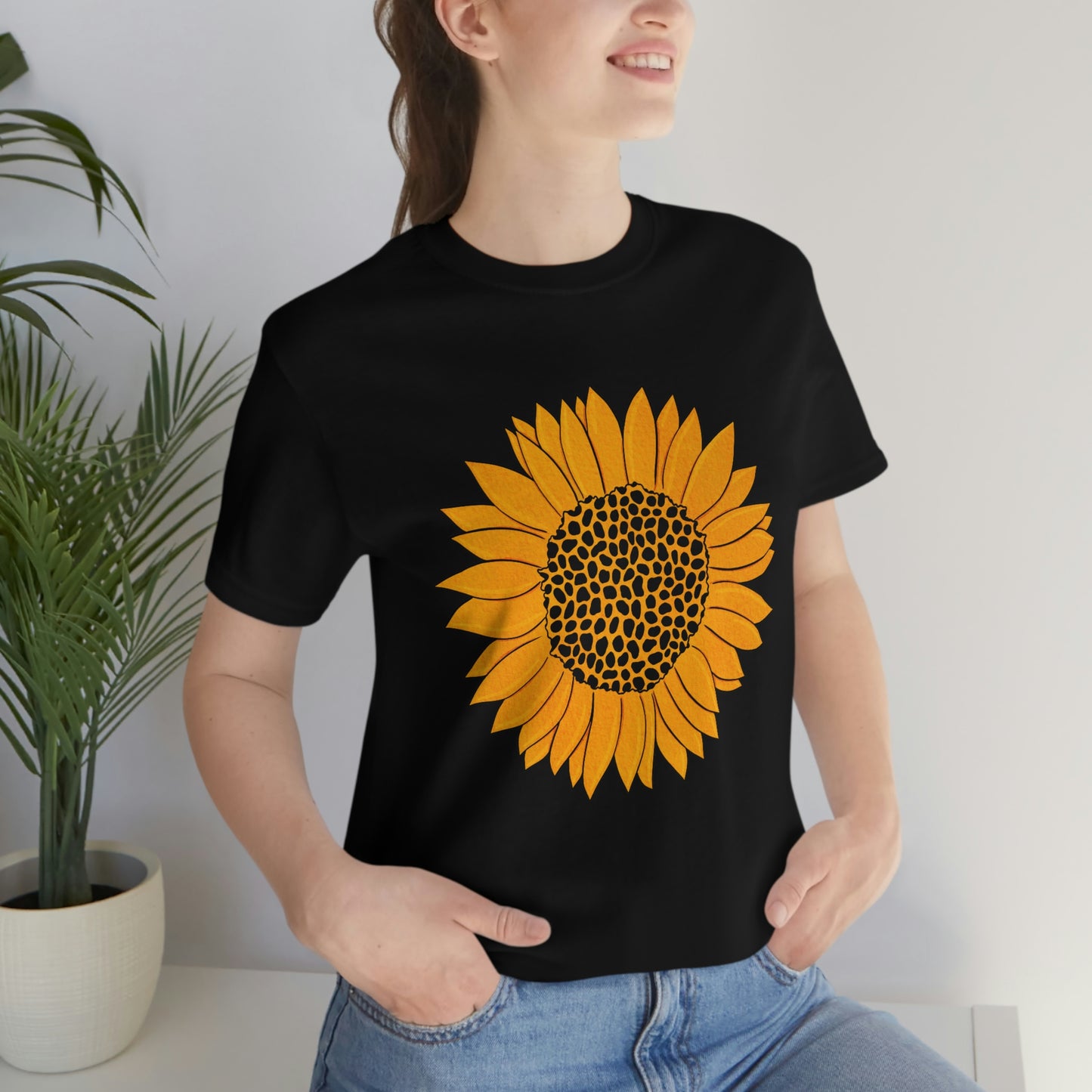 Sunny Sunflower Fall Unisex Jersey Short Sleeve Tee S-3XL