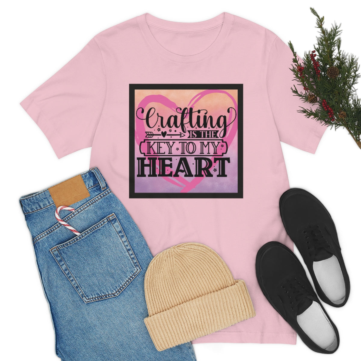 Crafting is the Key to My Heart Unisex Jersey Short Sleeve Tee S-3XL