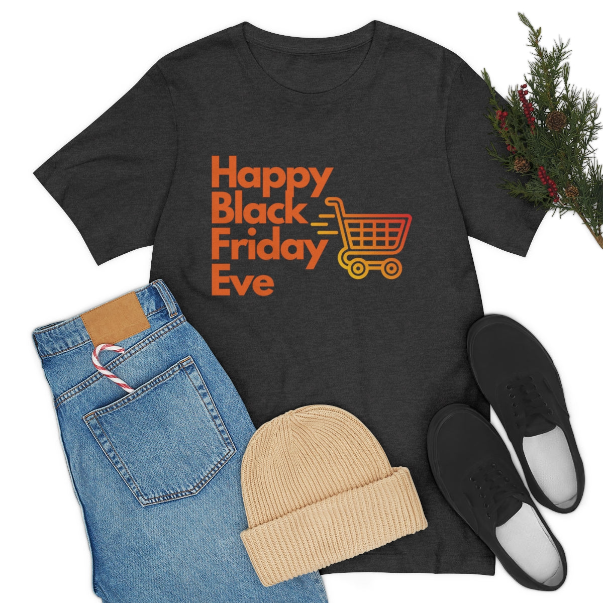 Happy Black Friday Eve Thanksgiving Unisex Jersey Short Sleeve Tee S-3XL