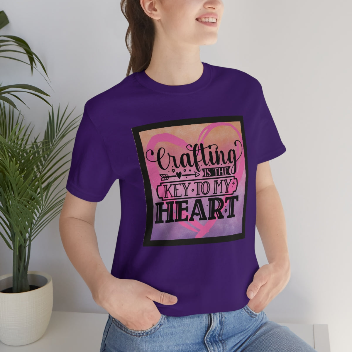 Crafting is the Key to My Heart Unisex Jersey Short Sleeve Tee S-3XL