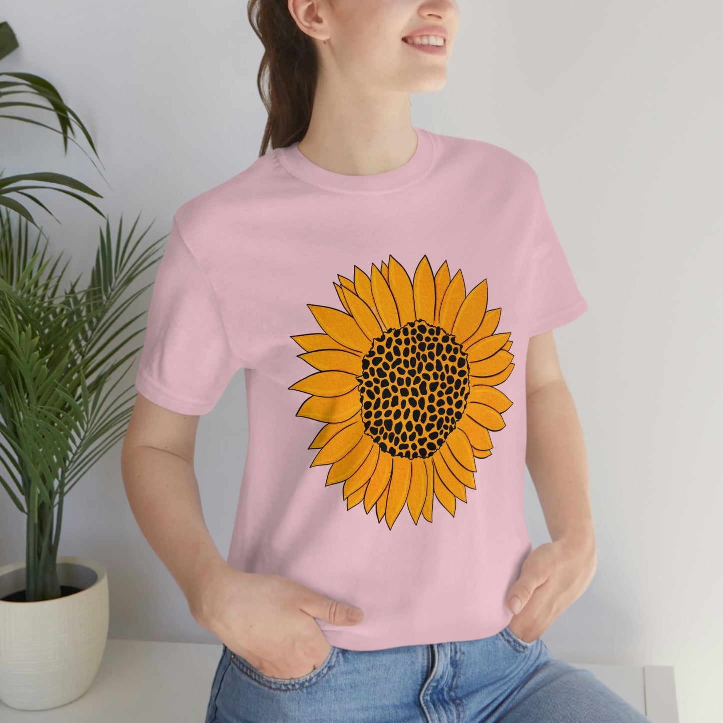 Sunny Sunflower Fall Unisex Jersey Short Sleeve Tee S-3XL