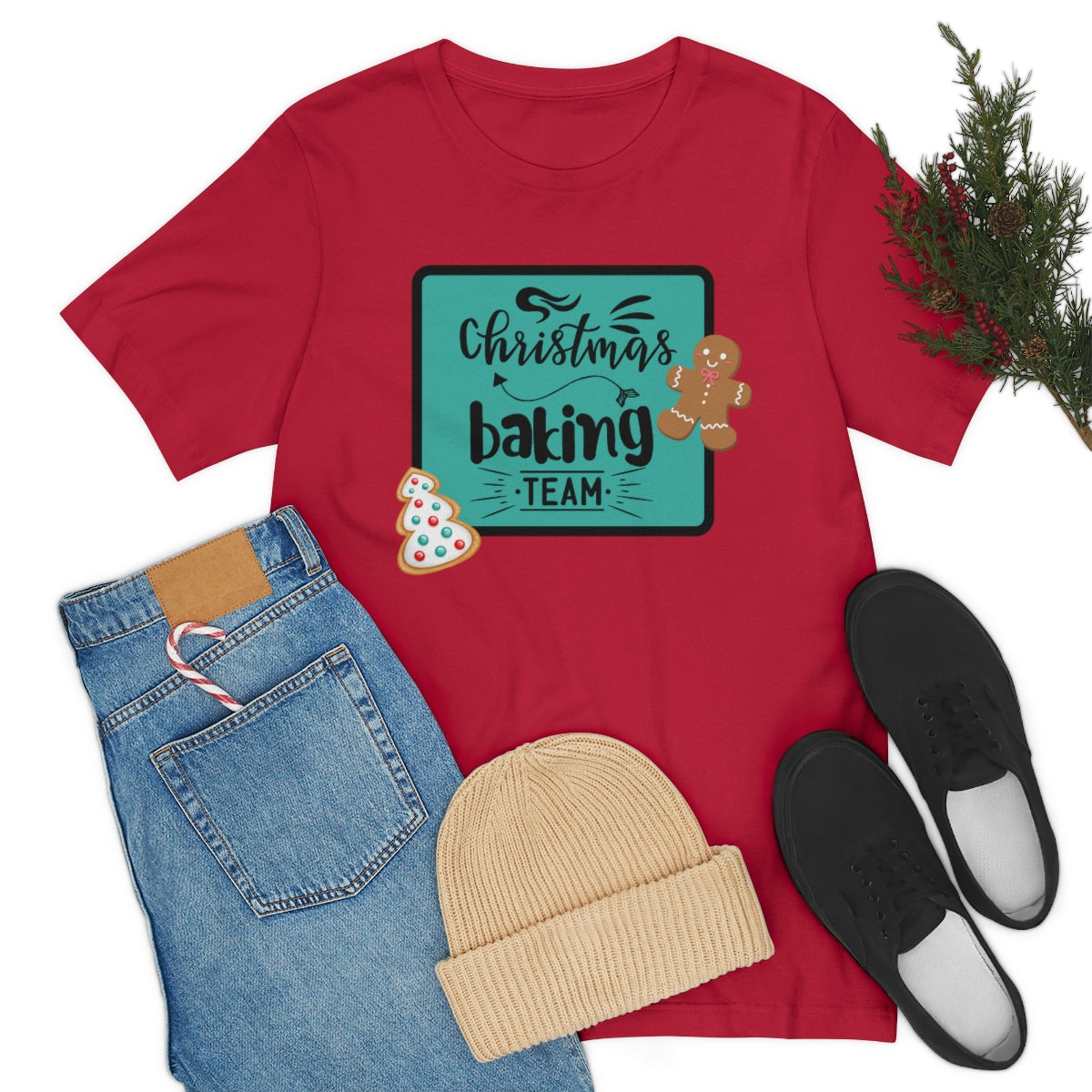 Christmas Baking Team Unisex Jersey Short Sleeve Tee S-3XL