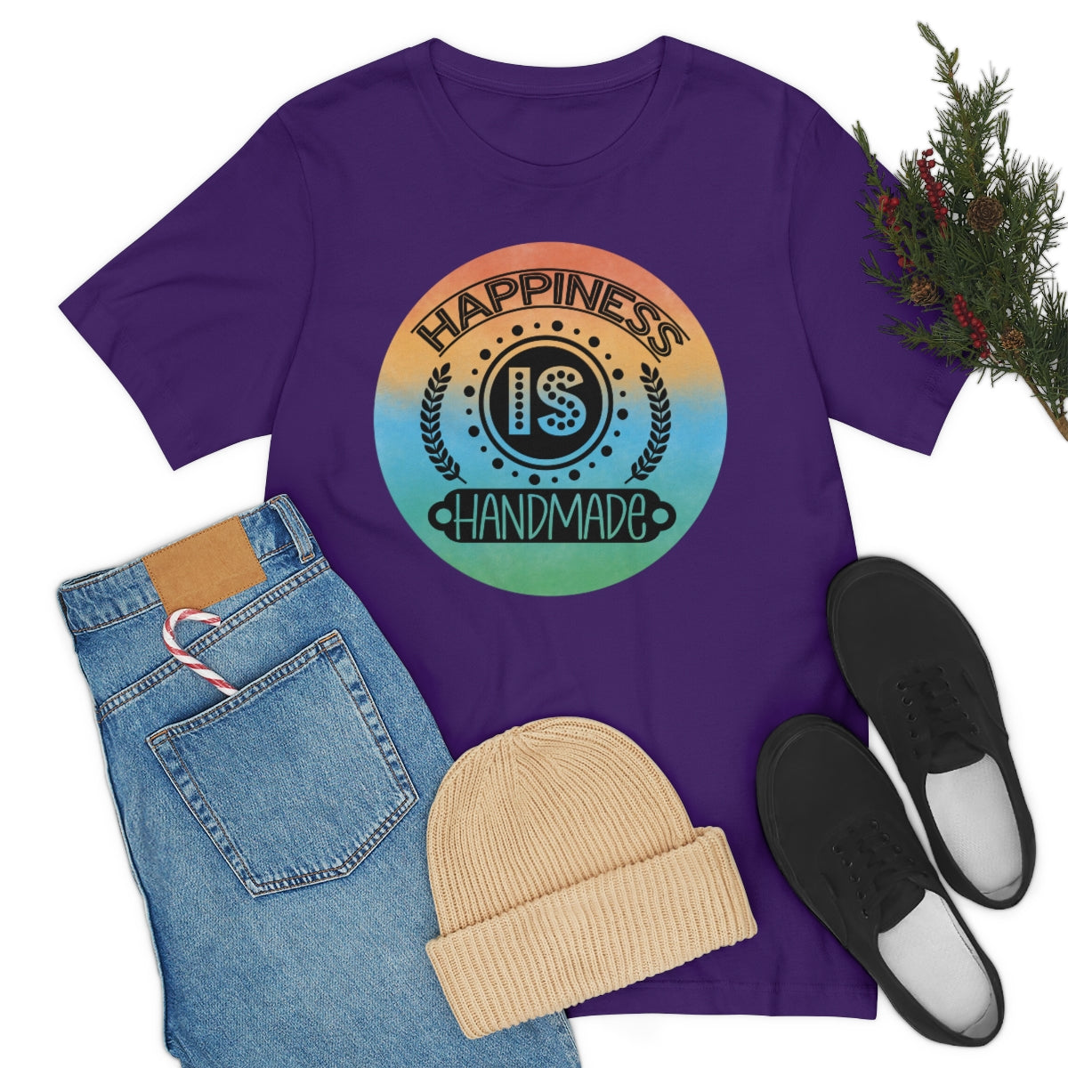 Happiness is Handmade Ombre Unisex Jersey Short Sleeve Tee S-3XL