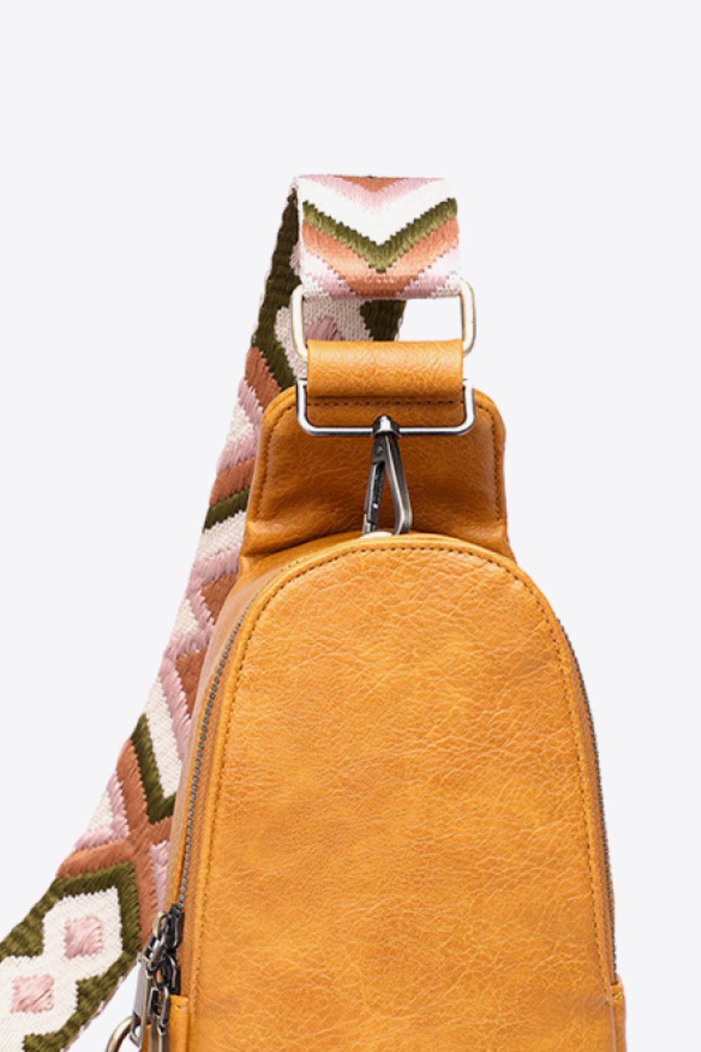 Soleil Adjustable Patterened Strap PU Leather Sling Bag