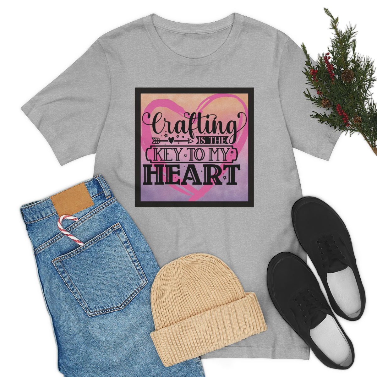 Crafting is the Key to My Heart Unisex Jersey Short Sleeve Tee S-3XL