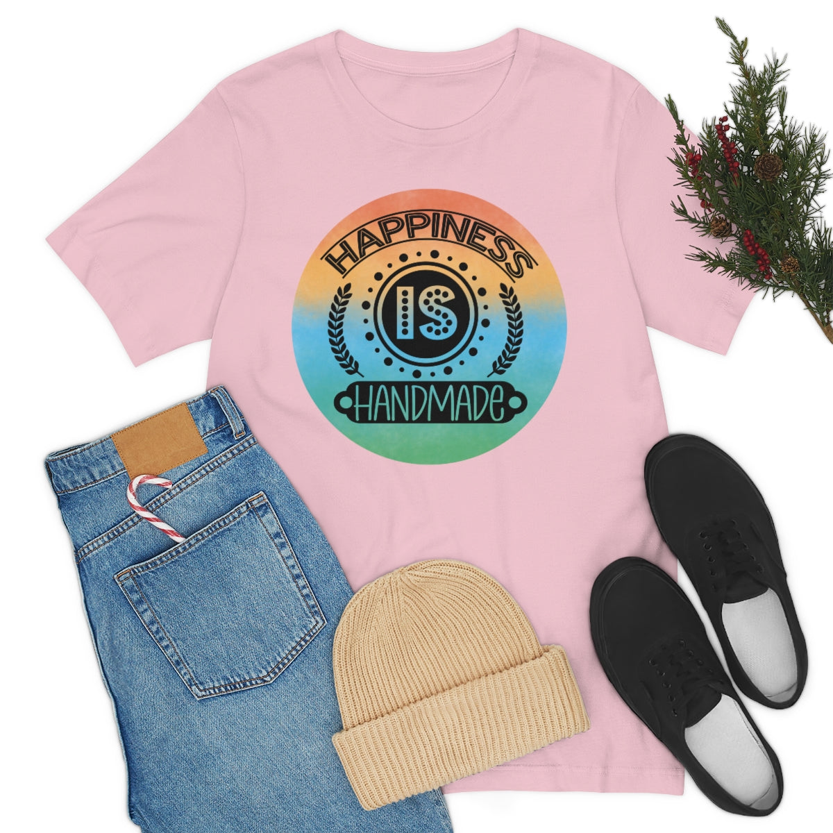 Happiness is Handmade Ombre Unisex Jersey Short Sleeve Tee S-3XL