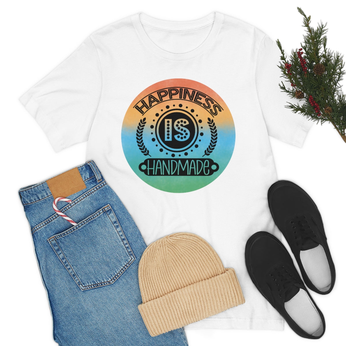 Happiness is Handmade Ombre Unisex Jersey Short Sleeve Tee S-3XL
