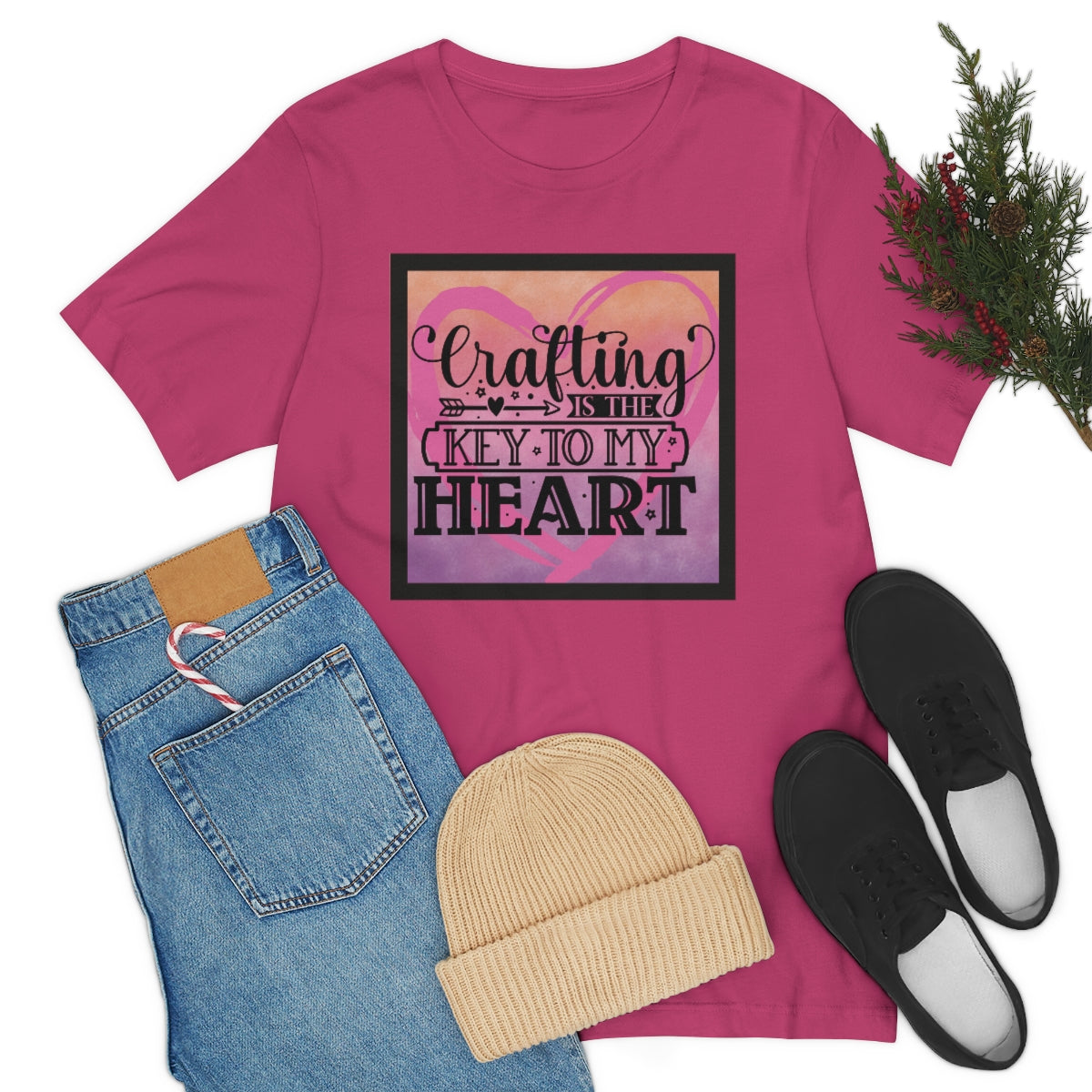 Crafting is the Key to My Heart Unisex Jersey Short Sleeve Tee S-3XL