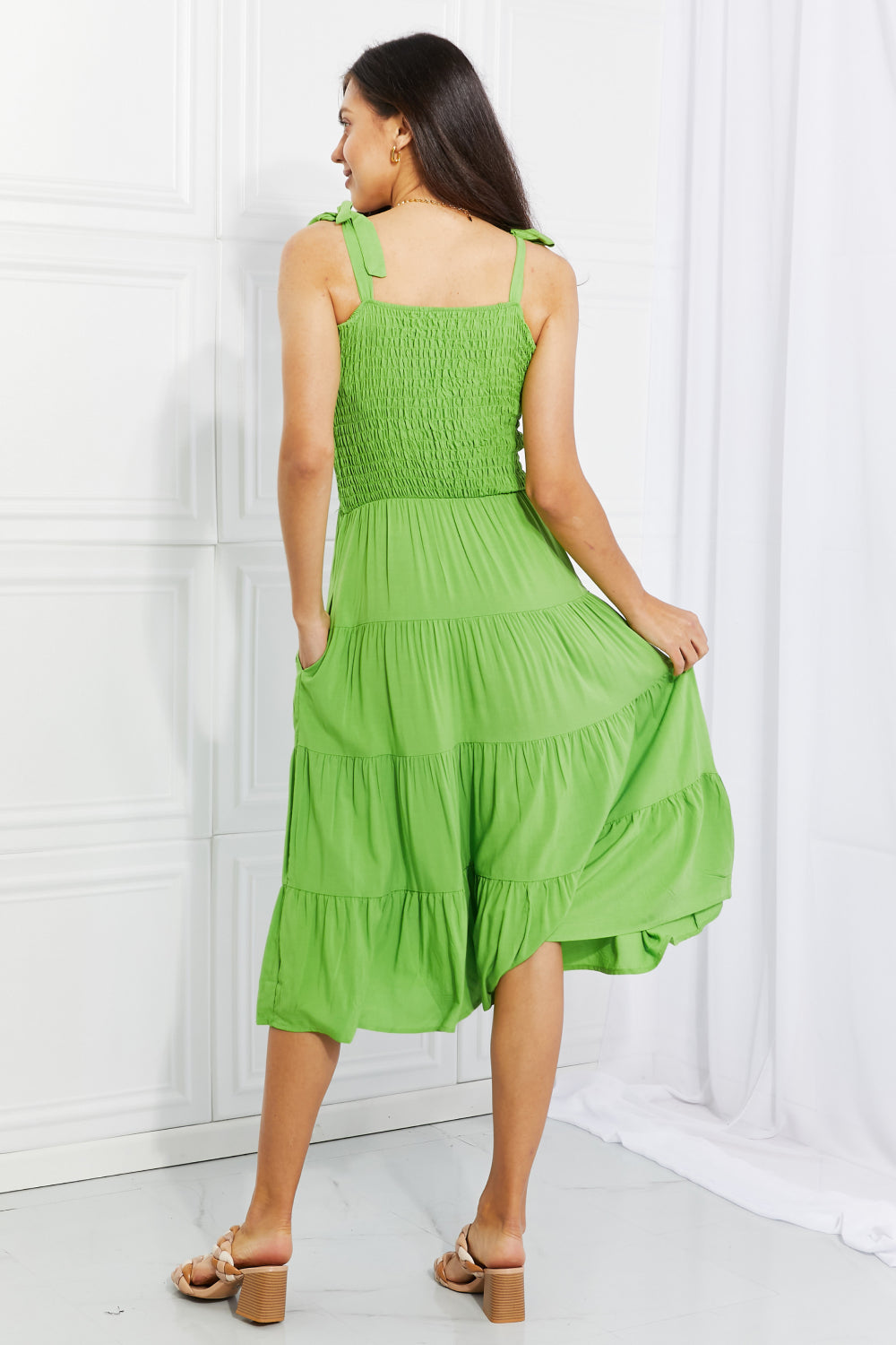 Summer Solstice Smocked Tiered Sun Dress Small-3XL