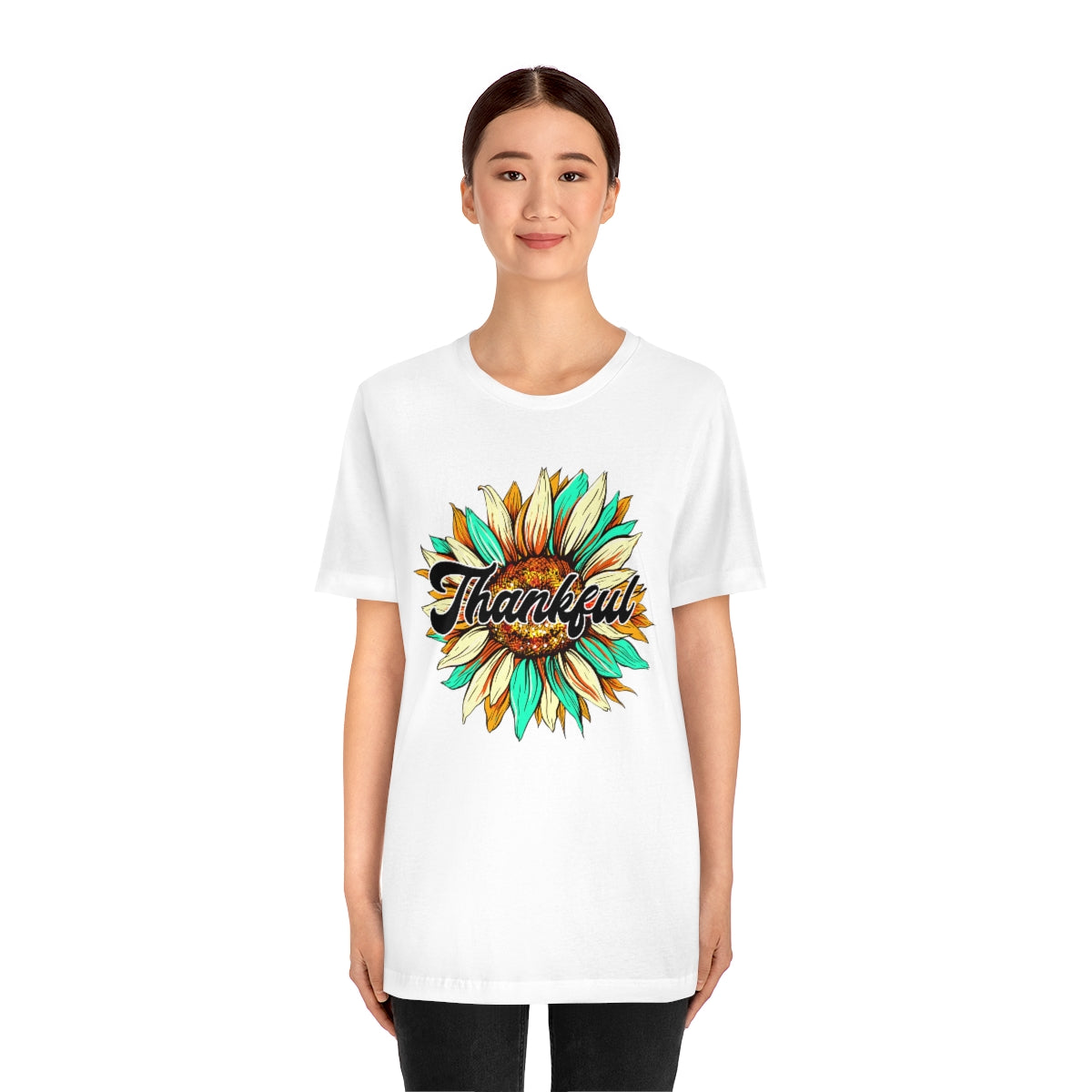 Thankful Western Sunflower Unisex Jersey Short Sleeve Tee S-3XL