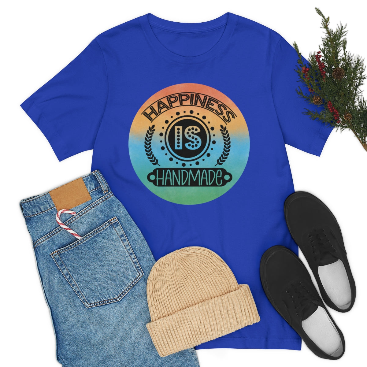 Happiness is Handmade Ombre Unisex Jersey Short Sleeve Tee S-3XL