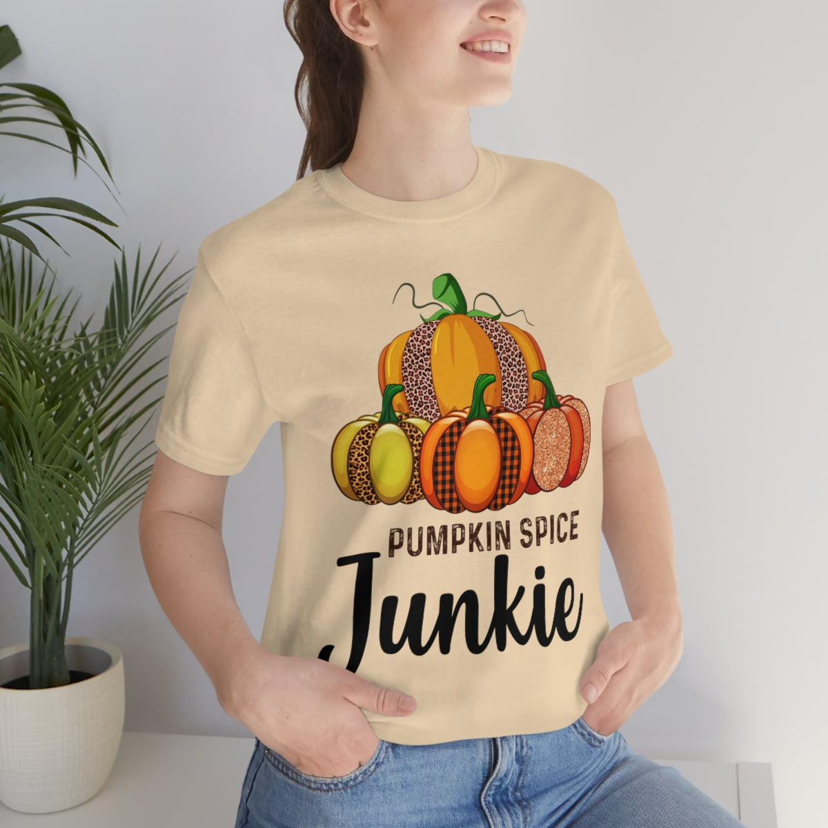 Pumpkin Spice Junkie Fall Unisex Jersey Short Sleeve Tee S-3XL