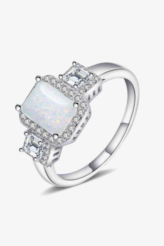 Tell A Story Opal Ring Sterling Silver Sizes 6-10