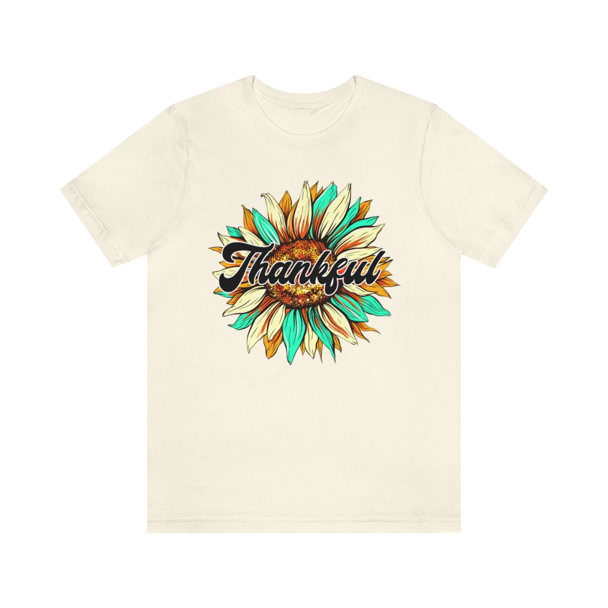 Thankful Western Sunflower Unisex Jersey Short Sleeve Tee S-3XL
