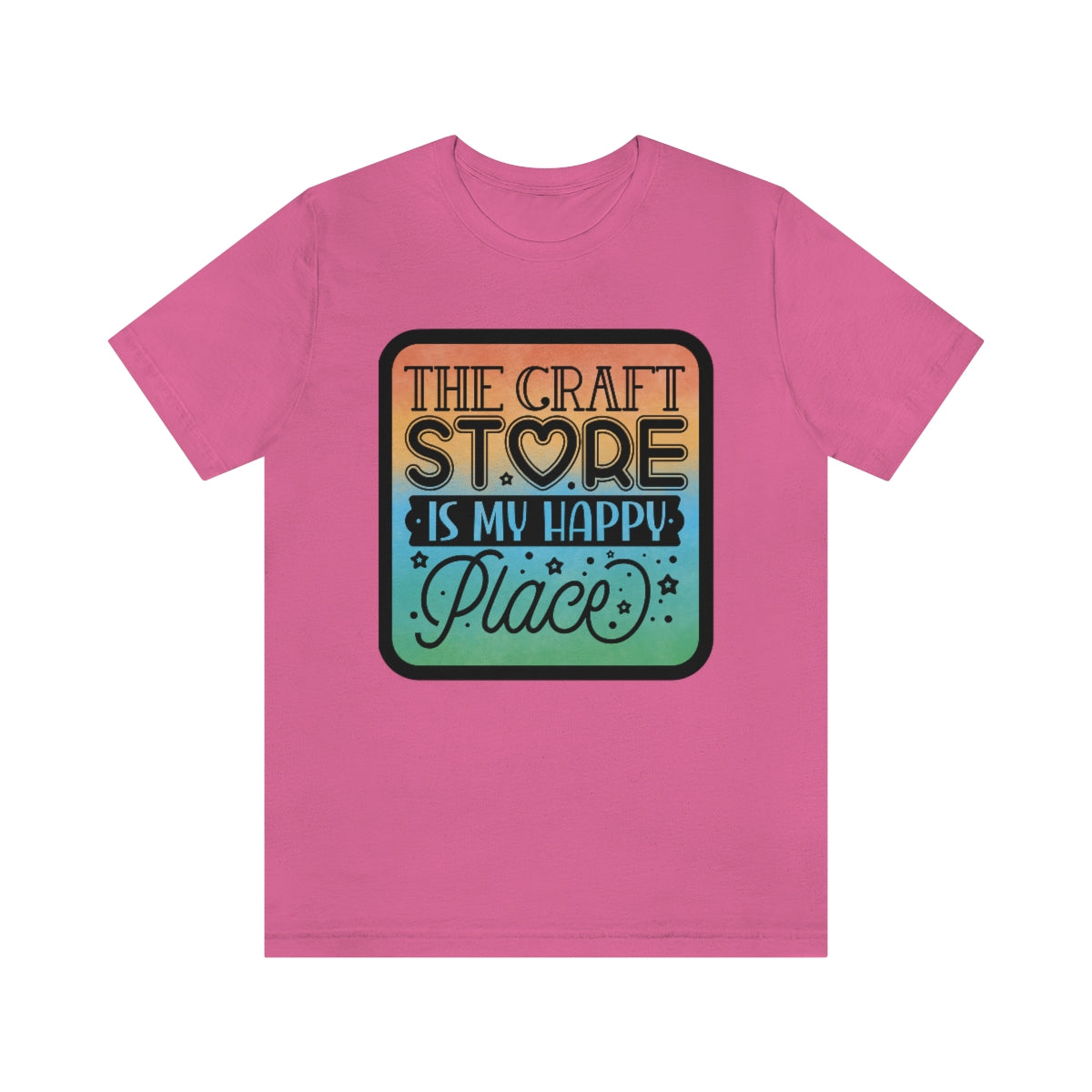 The Craft Store is My Happy Place Ombre Unisex Jersey Short Sleeve Tee S-3xl
