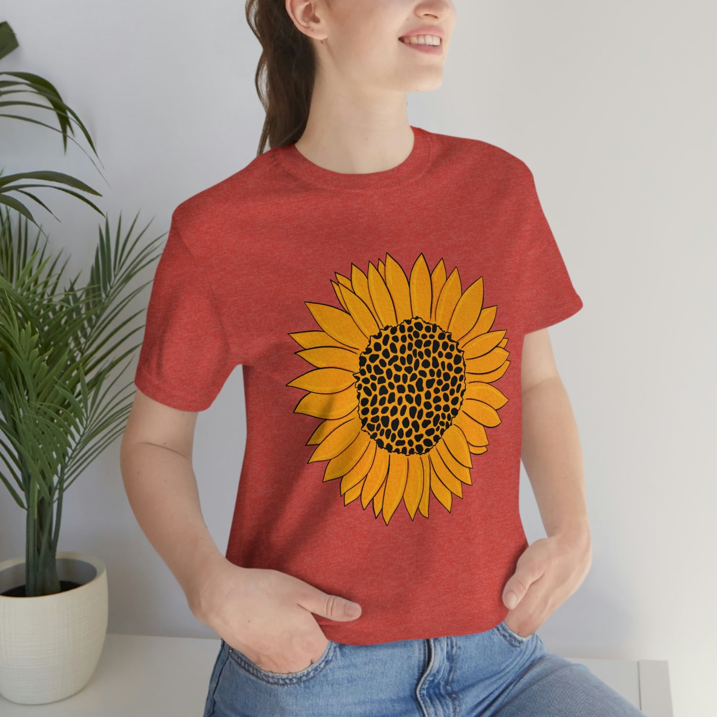 Sunny Sunflower Fall Unisex Jersey Short Sleeve Tee S-3XL