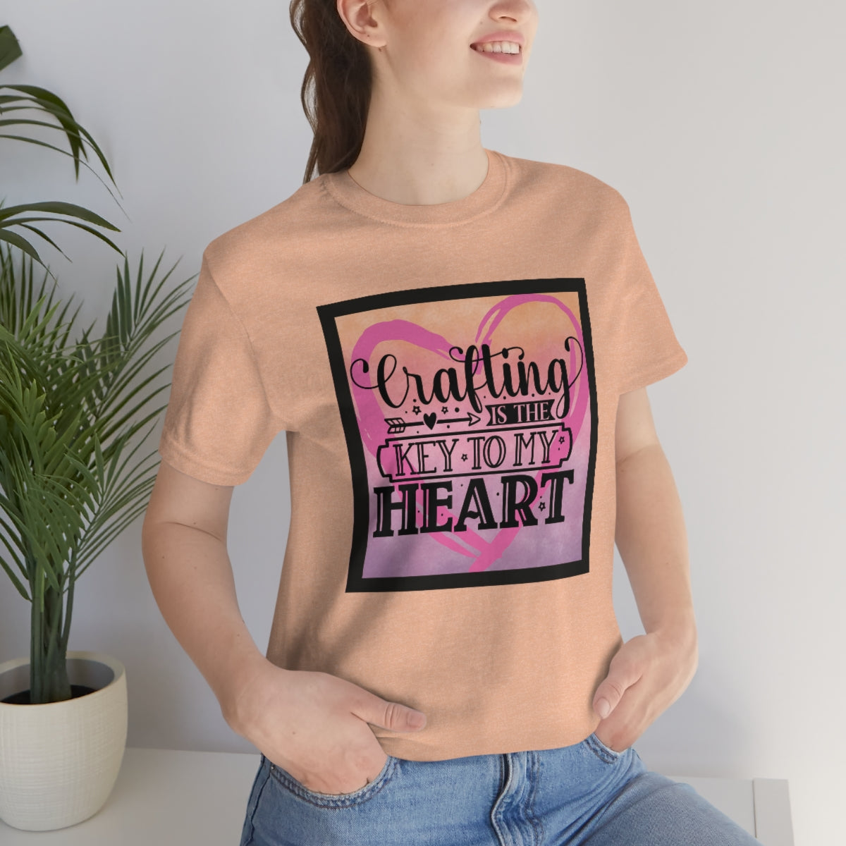 Crafting is the Key to My Heart Unisex Jersey Short Sleeve Tee S-3XL