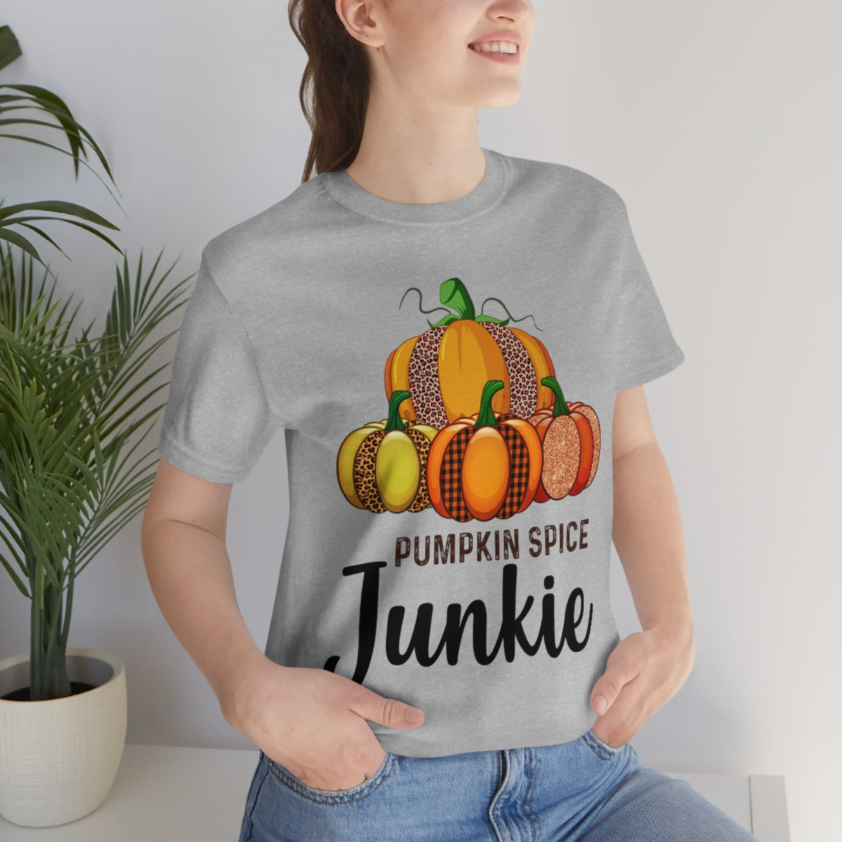 Pumpkin Spice Junkie Fall Unisex Jersey Short Sleeve Tee S-3XL